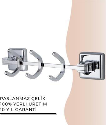 İGK YAPI - Çelik Banyo Kumru Üçlü Askılık (KU10-038)