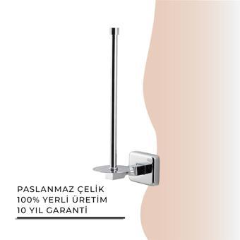 İGK YAPI - Çelik Banyo Kumru Yedek İkili Tuvalet Kâğıtlığı (KU10-026)
