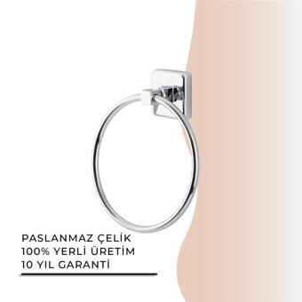 İGK YAPI - Çelik Banyo Kumru Yuvarlak Havluluk (KU10-062)