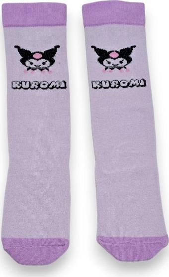 Kuromi Kız Çocuk Dizaltı Çorap