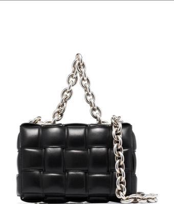 Bottega Veneta Black Padded Chain Cassette Bag