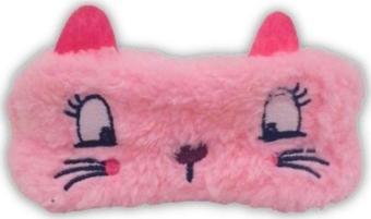 Bebek Uyku Maskesi Pembe Kedili