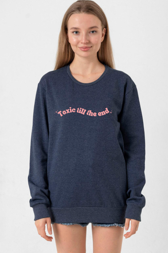 Rose Toxic Till The End İndigo Kadın 2ip Sweatshirt