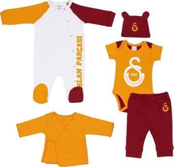 Galatasaray Orjinal Lisanslı 5'li Bebek Hastane Çıkışı Seti