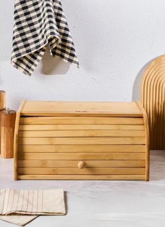 Grazia Bambu Lüks Panjur Kapaklı Ekmek Dolabı Ekmeklik 16342