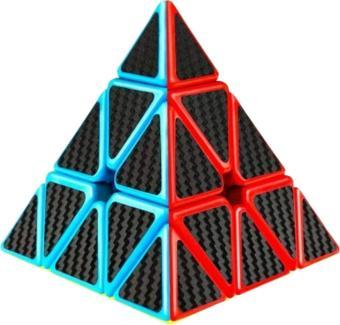 Üçgen Zeka Küpü, QY SpeedCube, Pyraminx Profesyonel QY Ming S2 3x3 Karbon Fiber Küp