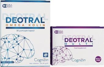 Deotral Omega Kolin 30 Softgel & Deotral Multi 30 Saşe, Takviye Edici Gıda