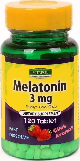Vitapol Melatonin 3 Mg 120 Tablet Çilek Aromalı
