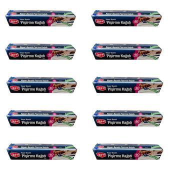 Roll-Up Kayar Bıçaklı Beyaz Yağlı Fırın Tepsi Pişirme Kızartma Kağıdı - 37 Cm. x 40 Metre - 10 Adet