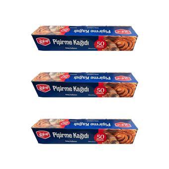 Roll-Up Beyaz Yağlı Fırın Tepsi Pişirme Kızartma Kağıdı - 37 Cm. x 50 Metre - 3 Adet