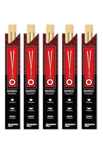 Yıkanabilir Bambu Kore Japon Çin Yemek Çubuğu Chopsticks - 23 Cm. - 5 Çiftlik 1 Paket