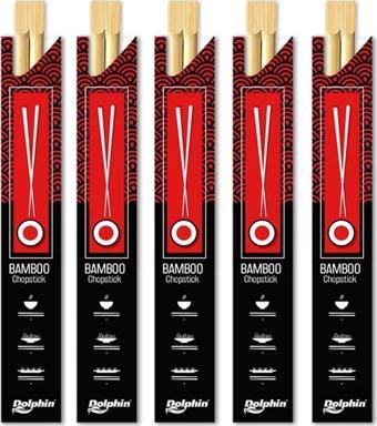 Yıkanabilir Bambu Kore Japon Çin Yemek Çubuğu Chopsticks - 23 Cm. - 5 Çiftlik 1 Paket