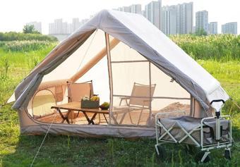 Yek Outdoor 6 Kişilik 4 Mevsim Pompalı ve Soba Çıkışlı Şişme Çadır 300x210x200cm