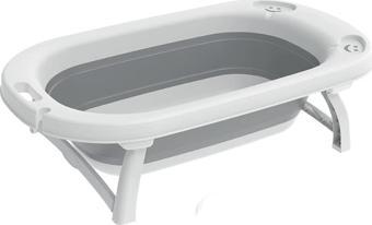 Omnipazar AK-729 Katlanır Bebek Yıkama Banyo Küveti Beyaz - Gri