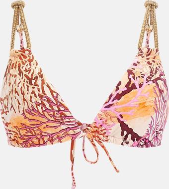 Guess Kadın Pembe Üçgen Bikini Üst (Çıkarılabilir Ped)