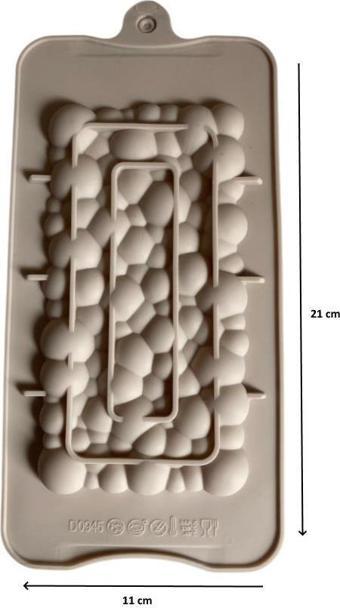 SİLİKON ÇİKOLATA KALIBI KABARCIKLI 21*11 CM
