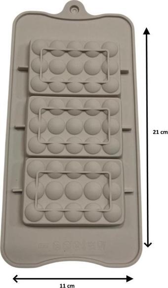 SİLİKON ÇİKOLATA KALIBI KARE 21*11 CM