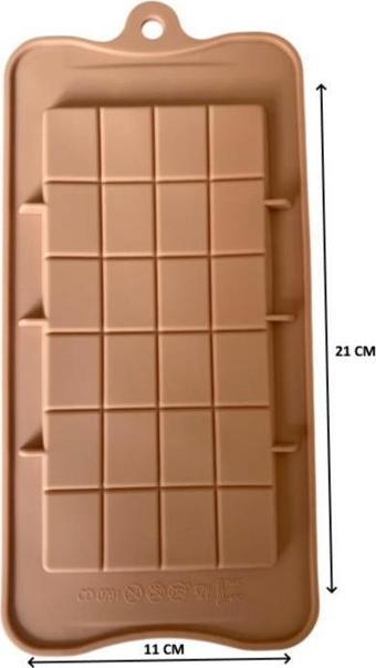 SİLİKON ÇİKOLATA KALIBI DİKDÖRTGEN ŞEKİLLİ 21*11 CM