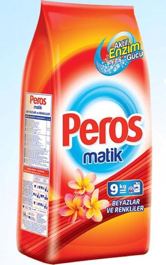PEROS MATİK 9 KG BEYAZ VE RENKLİLER