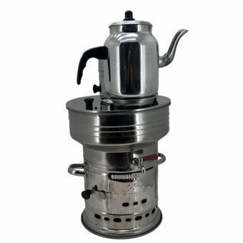 Paslanmaz 304 Çelik 7 litre Demlikli Semaver