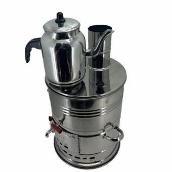 Paslanmaz 304 Çelik Demlikli 7 litre Semaver