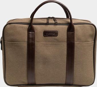 Retro Kanvas 35X23 Evrak ve Laptop Çantası 13 İnç Haki