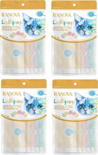 Ranova Lolipop Karışık Çeşitli Kedi Ödül Maması 1,4 Gr 5'li Paket -4 Adet