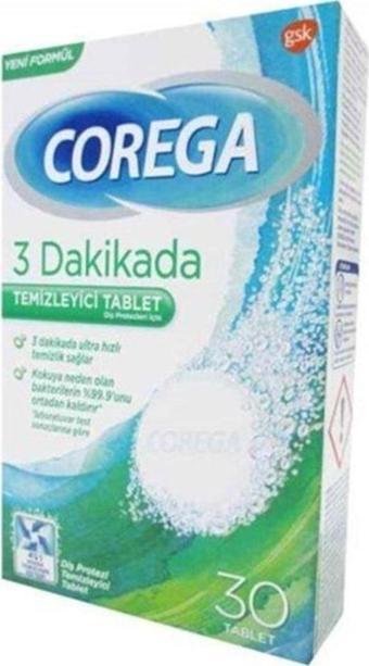 Corega Temizleyici Tablet 30 Adet - 3 Dakikada Tem