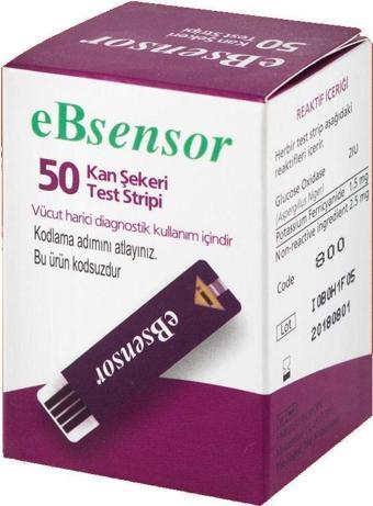 EB SENSOR KAN ŞEKERİ ÖLÇÜM STRİBİ 50 STRİP