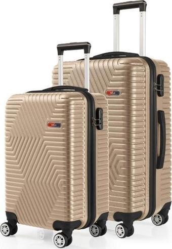 G&D Polo Suitcase Abs Kabin Ve Orta Boy Gold 2'li Valiz Seti 600.06-Set-OK