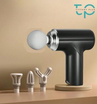 Masaj Tabancası Sporcu Masaj Aleti 6mm 4 Farklı Başlık Şarjlı Profesyonel Masaj Aleti TP-1028