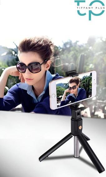 Selfie Çubuğu Tripod Siyah Sabit Bluetoothlu Tp-1020