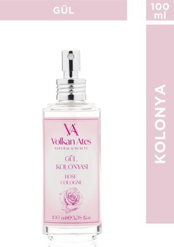 Volkan Ates Natural & Beauty Gül Kolonyası Cam Şişe 100 ml