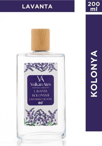 Volkan Ates Natural & Beauty Lavanta Kolonyası Cam Şişe 200 ml 