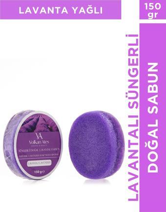 Volkan Ates Natural & Beauty Lavanta Yağlı Süngerli Doğal Sabun 150 gr