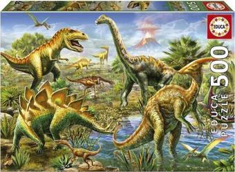 500 Parça Jurassic Oyun Alanı Puzzle - 19903 - Jurassic Playground