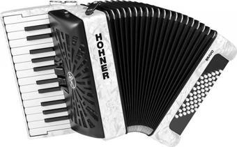 Hohner A16512 Bravo II 48 Akordiyon (White Pearl)