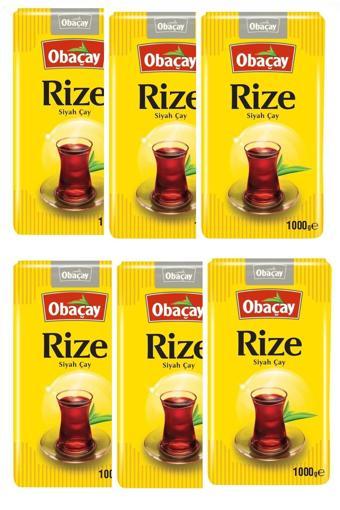 Obaçay Rize Siyah Çay 1 kg x 6 Adet