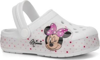 Minnie Mouse Baskılı Kız Çocuk Kaymaz Taban Terlik Havuz Plaj Sandaleti