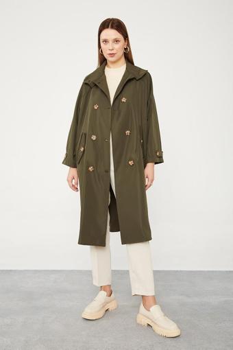 Haki Oversize Trençkot