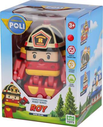 Robocar Poli Işıklı ve Sesli Büyük Transforming Robot Figür – Roy (Super Deluxe Seri, 3+ Yaş)