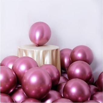 Krom Balon 12" Inç Pembe Renk 5 Adet