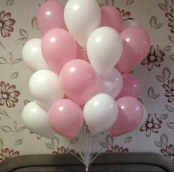 MAKARON PEMBE BEYAZ Balon 12 İNÇ 10  Adet