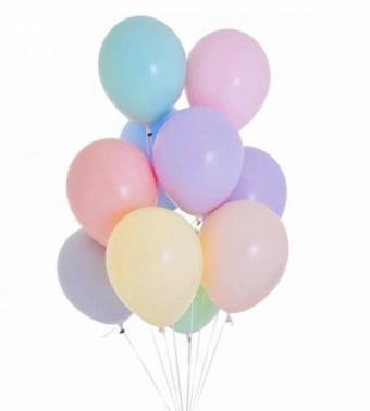MACARON  SOFT BALON KARIŞIK RENK 12 İNÇ 10 ADET