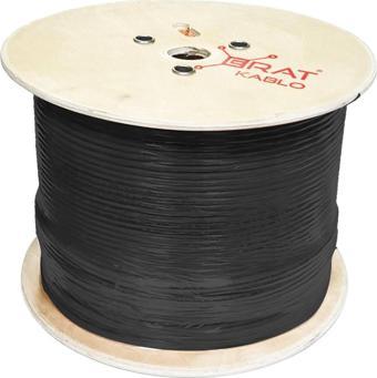 Erat DMP1ER2552IHBUU185 Cat6 U/UTP 23AWG 250 MHz Pe Outdoor Dış Ortam 500 Metre Full Bakır Cat6 Kablo Siyah