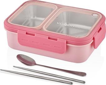 Vagonlife VGN7096 700ml Pembe Çelik Saklama Kabı