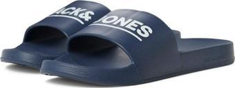 Jack & Jones Erkek Marka Logolu Günlük Lacivert Terlik - 12236477