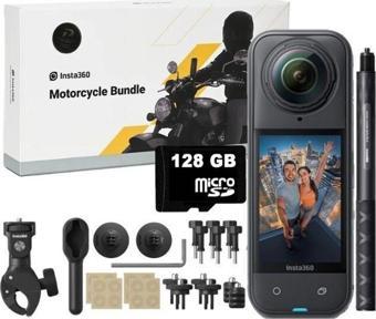 Insta360 X5 Motorcycle Bundle - 128GB Hafıza Kartı Dahil (Türkiye Distribütörü Garantili)