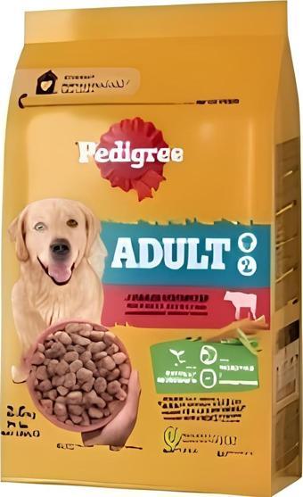 Pedigree Yetişkin (Adult) Köpek Dana (Sığır) Etli (Biftekli) ve Sebzeli Mama 2.6 Kg
