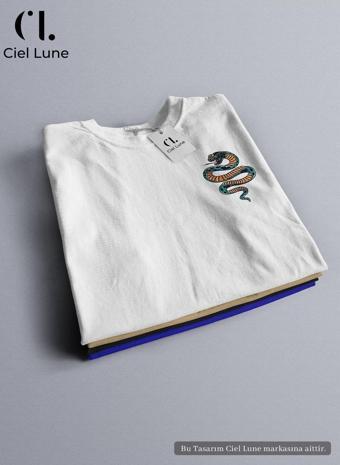 Nevermınd Unisex Retro Snake Özel Tasarım - Oversize T-Shirt